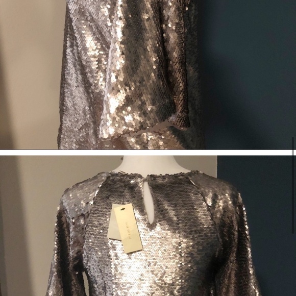 NWT Skies Are Blue gold sequin top - Picture 6 of 9